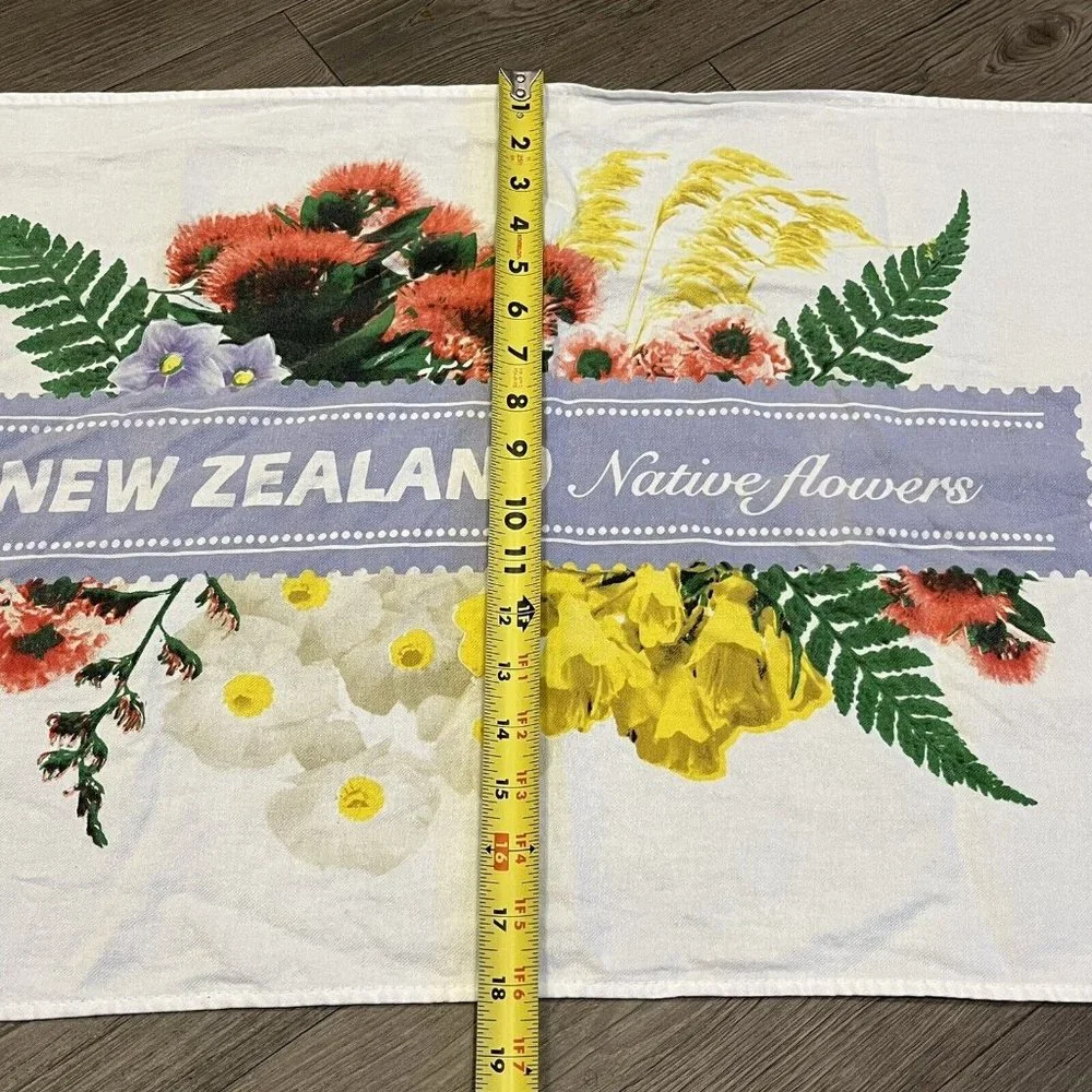 Slice Of Heaven New Zealand Souvenir Hand Towel Native Flowers